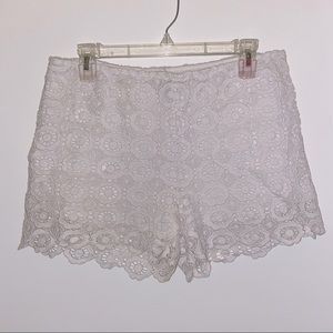 Aqua Crochet Shorts